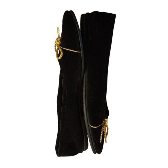 Holiday Traditions Velvet Ballet Flats Size 9 - Picture 2 of 4